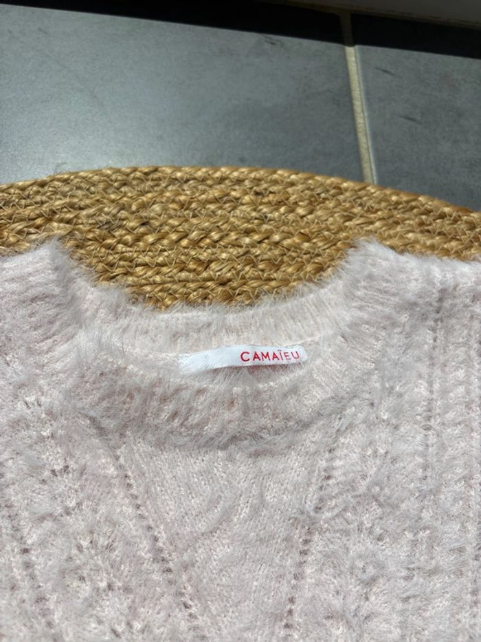 Pull d’hiver rose pale rose poudré super doux - photo numéro 4