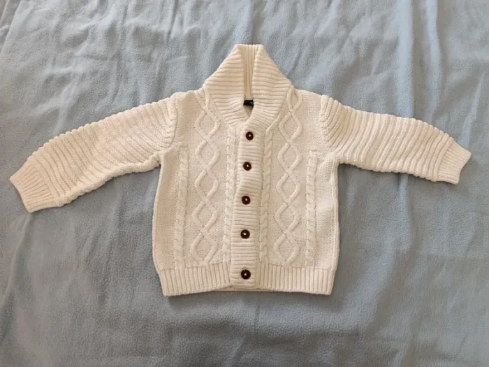 Gilet Blanc Kiabi 18mois porte 1fois