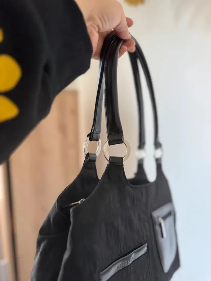 Sac noir vintage authentique Actuel Paris - photo numéro 5
