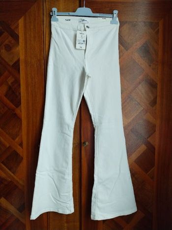 Jean flare taille haute blanc Jennyfer