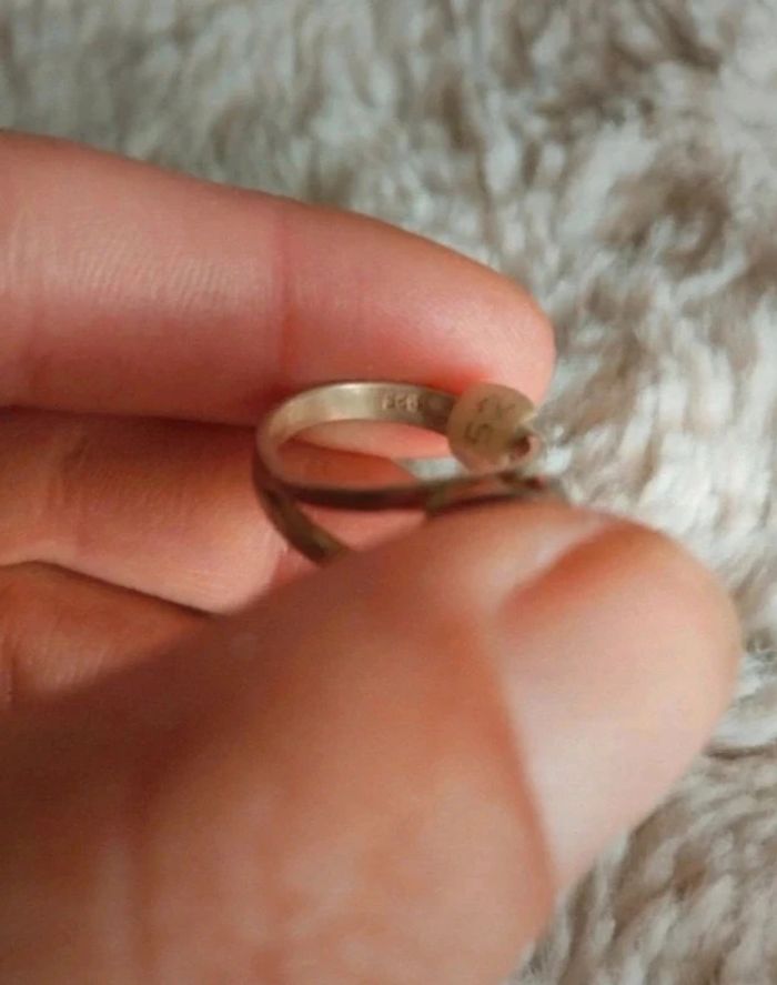 Magnifique bague Vintage en argent et pierre d'ambre griffé - photo numéro 8