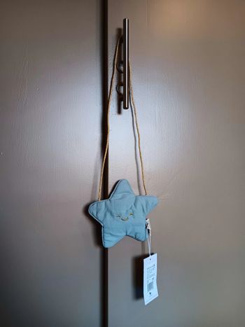 Petit sac Fabelab - motif étoile bleu avec broderie doré - avec étiquette