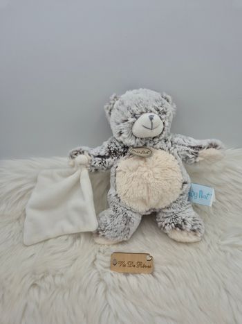 Doudou Pantin Mouchoir Ours Flocons BN664