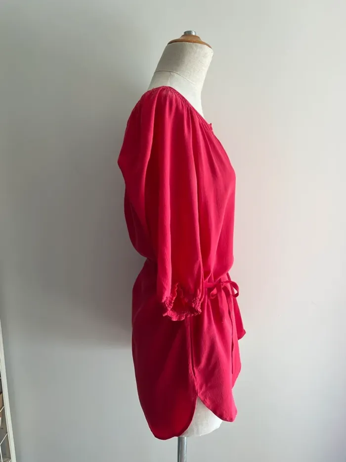 Blouse soie framboise Gérard Darel T.36 - photo numéro 4