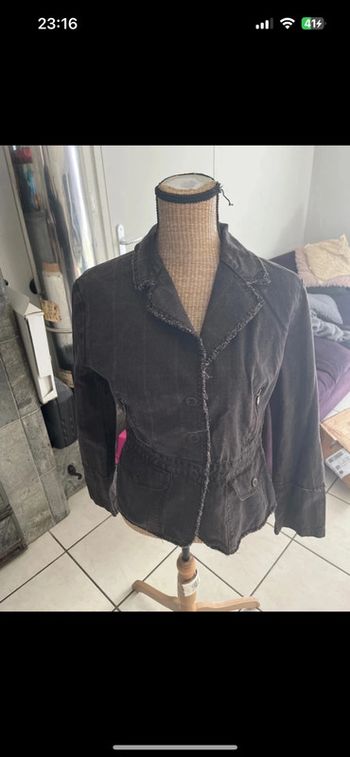 Veste en jean fleur de sel