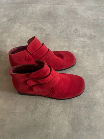 Bottines "Camille" Rouge