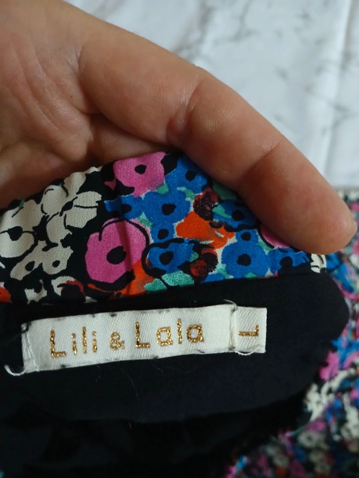 Jupe plissée fleurie Lili & Lala taille L - photo numéro 6