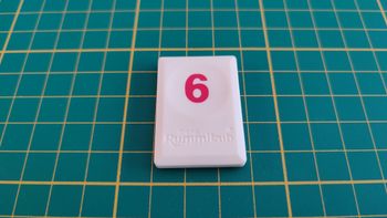 Tuile chiffre 6 six rouge pièce détachée L'original Rummikub chiffres M&M Ventures 2014 #E31
