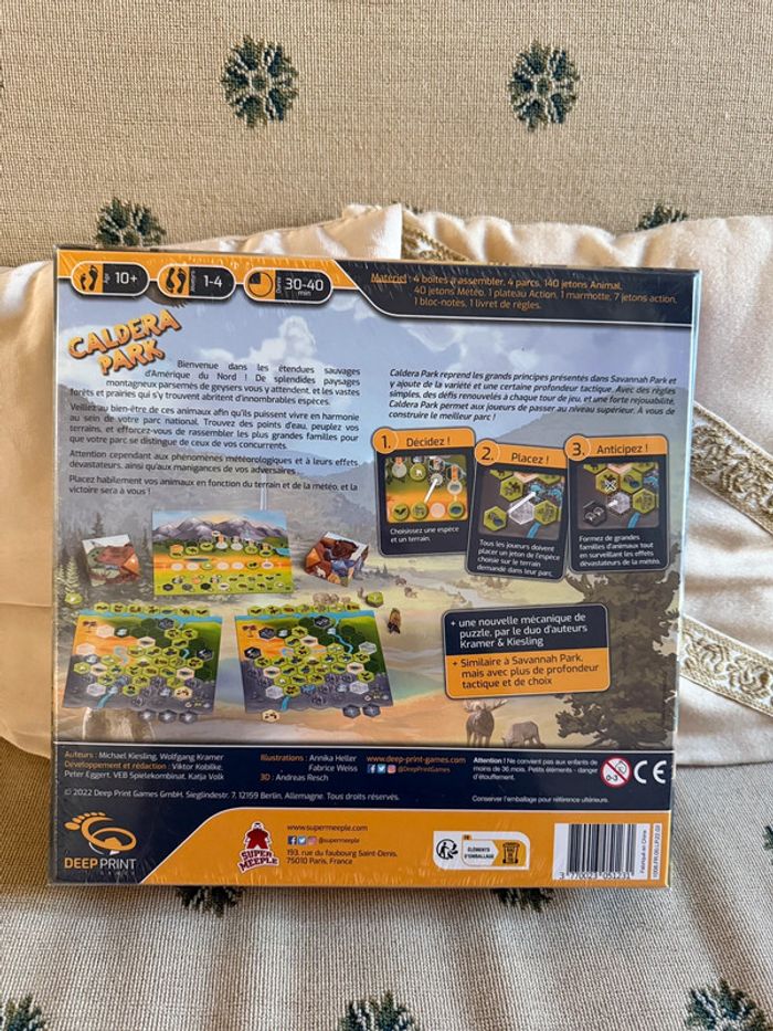 NEUF sous blister Jeu de société Caldera Park parc national Deep Print Super Meeple - photo numéro 2