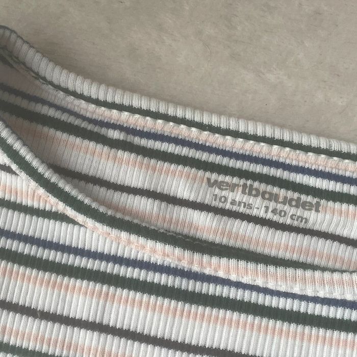 t-shirt épais à rayure fille - photo numéro 3