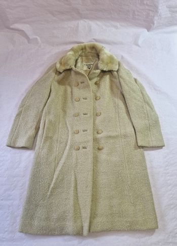 Manteau long  , hiver  , femme , teddy  , Valbère  , vintage  , taille M