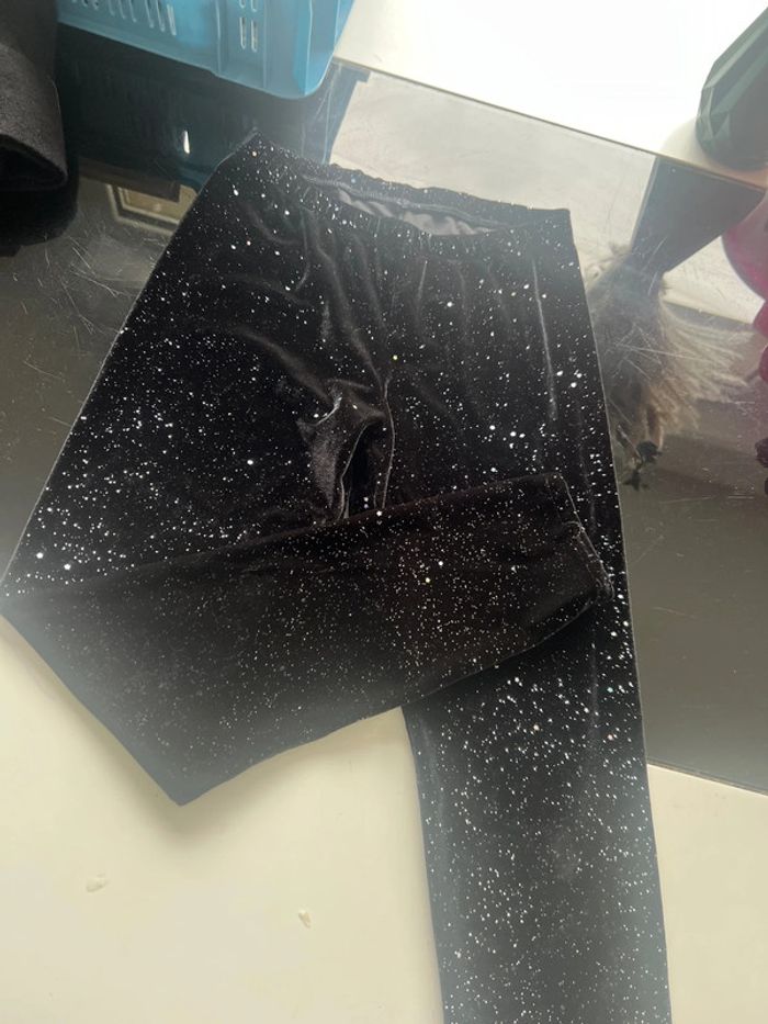 Leeging noir pailleté