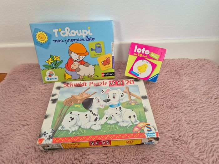 Lit 3 jeux loto et puzzle
