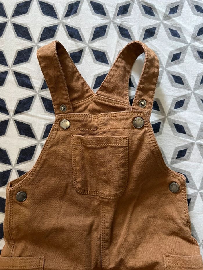 Salopette en jean marron bébé 18 mois en parfait état - photo numéro 6