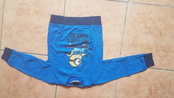 Pull fin garçon 4 ans bleu Minions