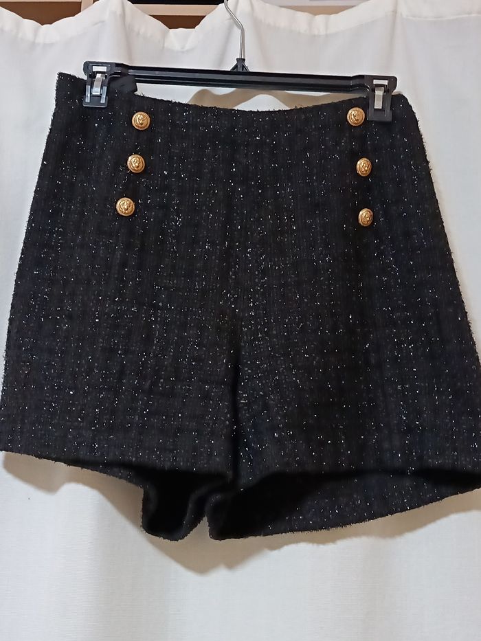Short en tweed noir - photo numéro 3