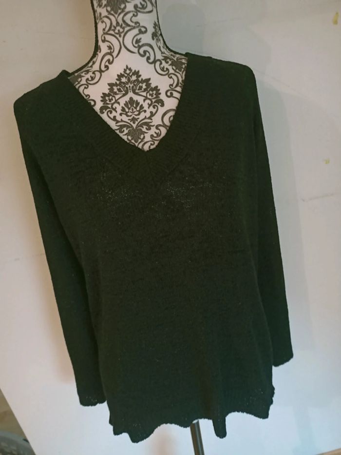 Pull noir femme en maille