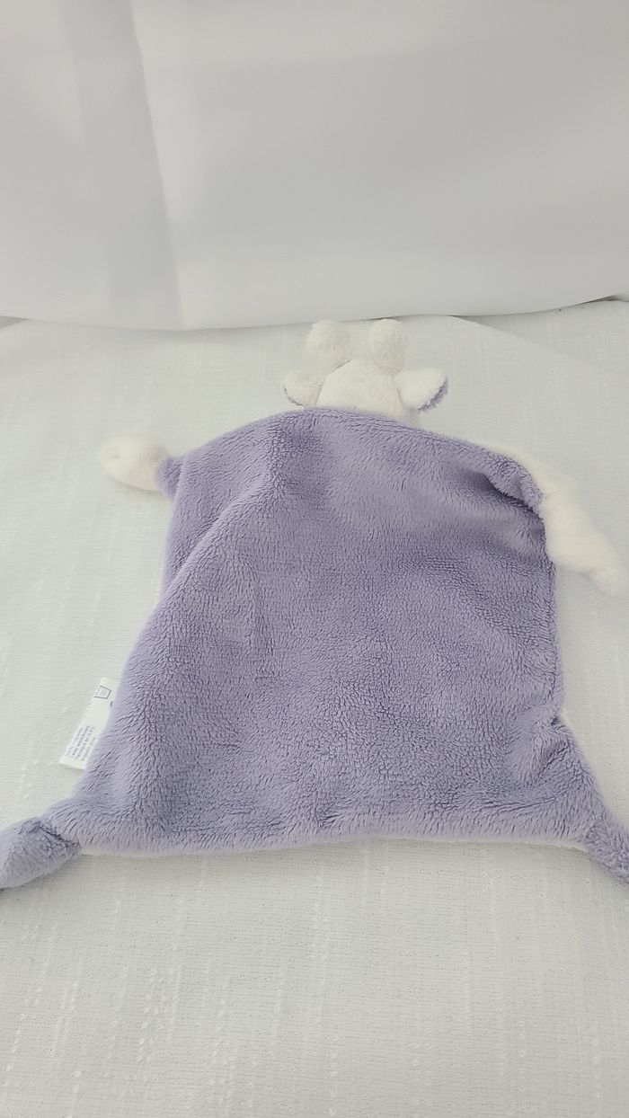 Doudou plat vache blanche mauve SVR - photo numéro 3