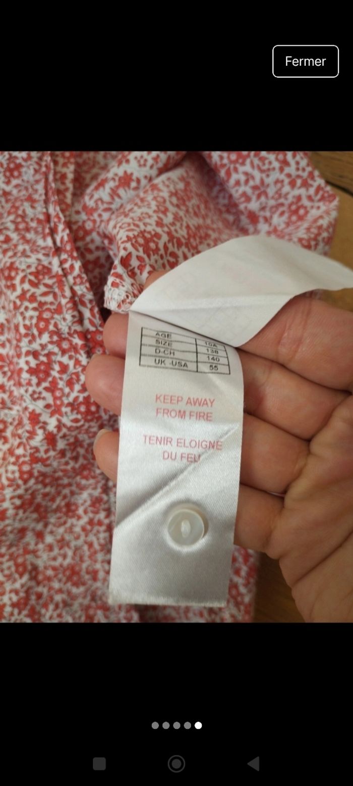 Blouse manches courtes Cyrillus 10 ans - photo numéro 4