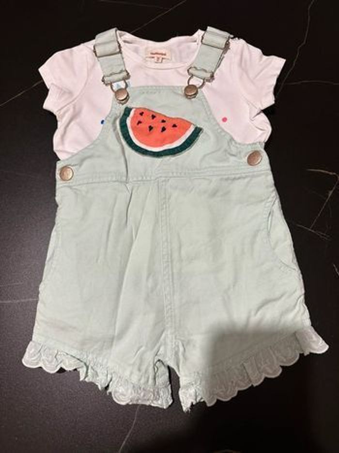 Salopette short et t-shirt Catimini