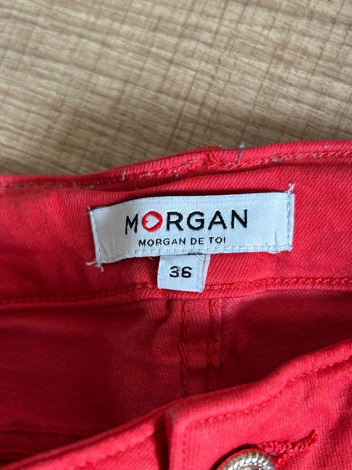 Pantalon rouge et doré Morgan taille 36 TBE - photo numéro 9