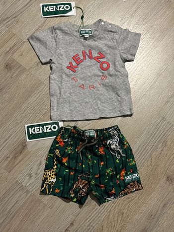 Lot vêtements t-shirt et short de bain pour bébé garçon 6 mois KENZO