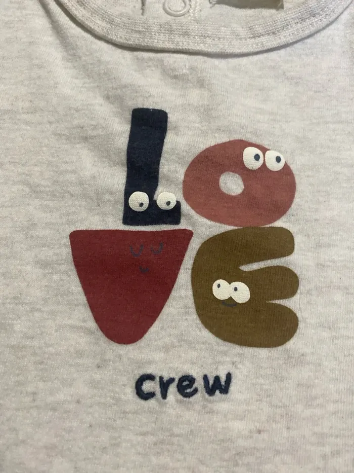 Tee-shirt manche longue hiver bébé garçon 6 mois Tape à l’œil - photo numéro 2