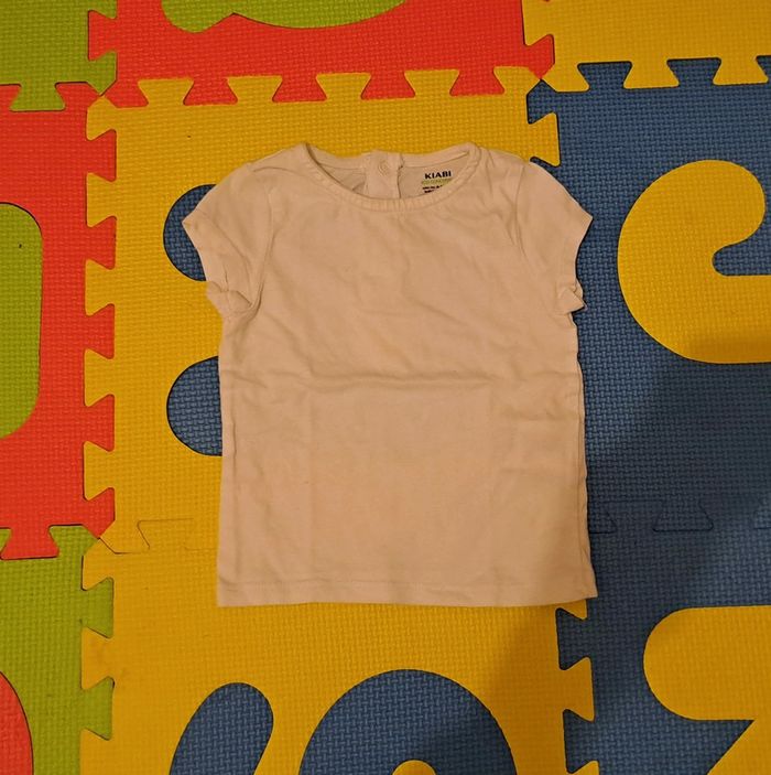 T-shirt manches courtes blanc, kiabi, taille 12 mois (73/76 cm)