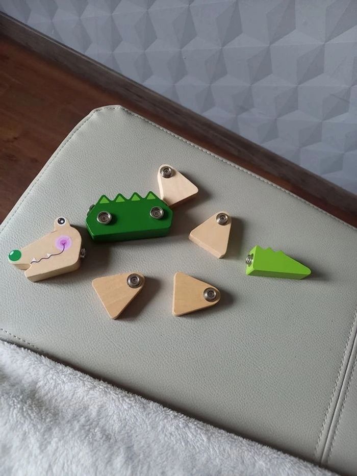 Crocodile en bois a clipser - photo numéro 4