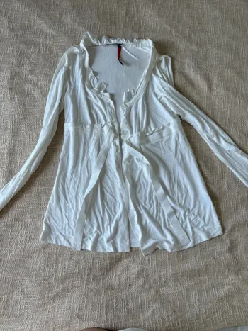 Gilet long blanc Cop Copine – Taille 2