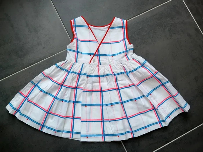 Robe sans manches carreaux bébé fille jacadi - photo numéro 5