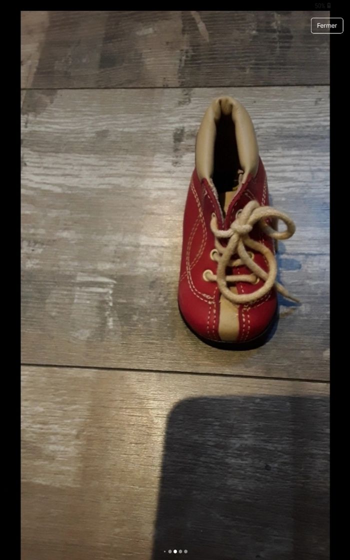 Chaussures rouge à lacet bébé - photo numéro 6