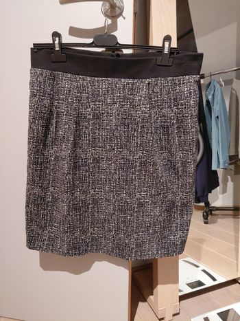 Jupe droite noir et blanche 
