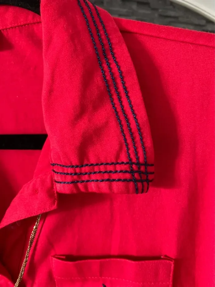 🛑Sublime chemise rouge col original – Taille 42/44 – Parfaite pour l’été TBE 🛑 - photo numéro 3