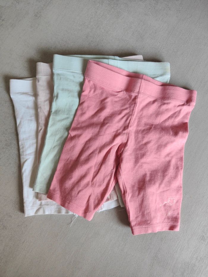 Lot 4 legging shorty 9 mois
