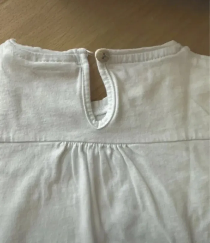 T-shirt blanc Zara fille 12 / 18 mois - photo numéro 7