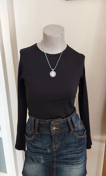 Haut fin pull chaud noir Soft Grey T 36