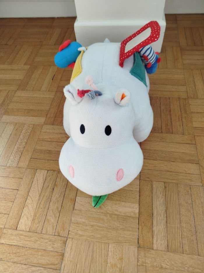 Peluche multi activités hippopotame oxybul 12 mois - photo numéro 4