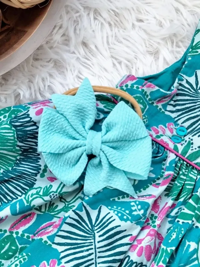 Robe fleurie et bandeau cheveux DPAM fille 9 mois 🎀 - photo numéro 4