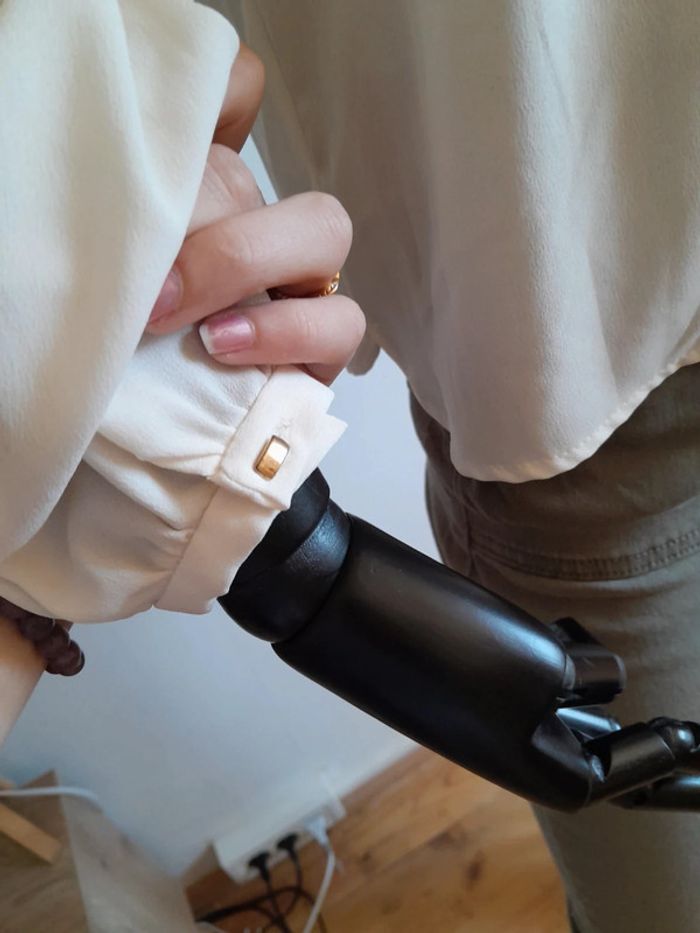 Blouse blanche manches longues avec noeud T36 - photo numéro 5