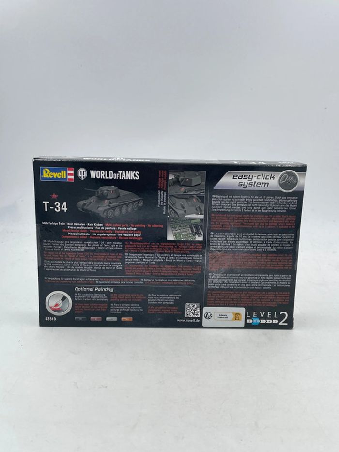 Maquette char militaire Revell World Of Tanks T-34 1:72 neuf - photo numéro 2