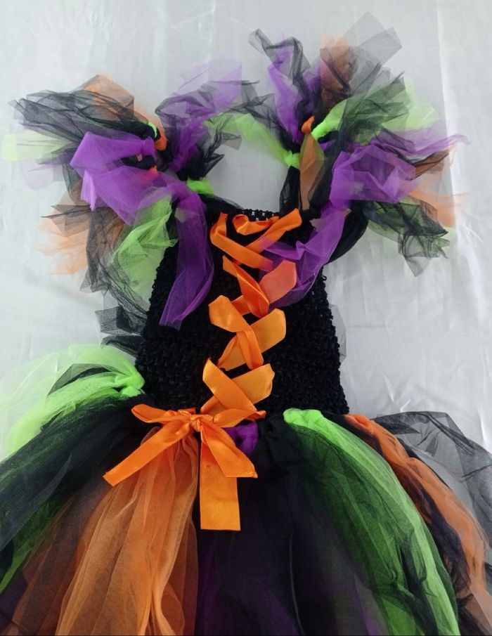 Deguisement robe sorcière multicolores 4ans - photo numéro 6