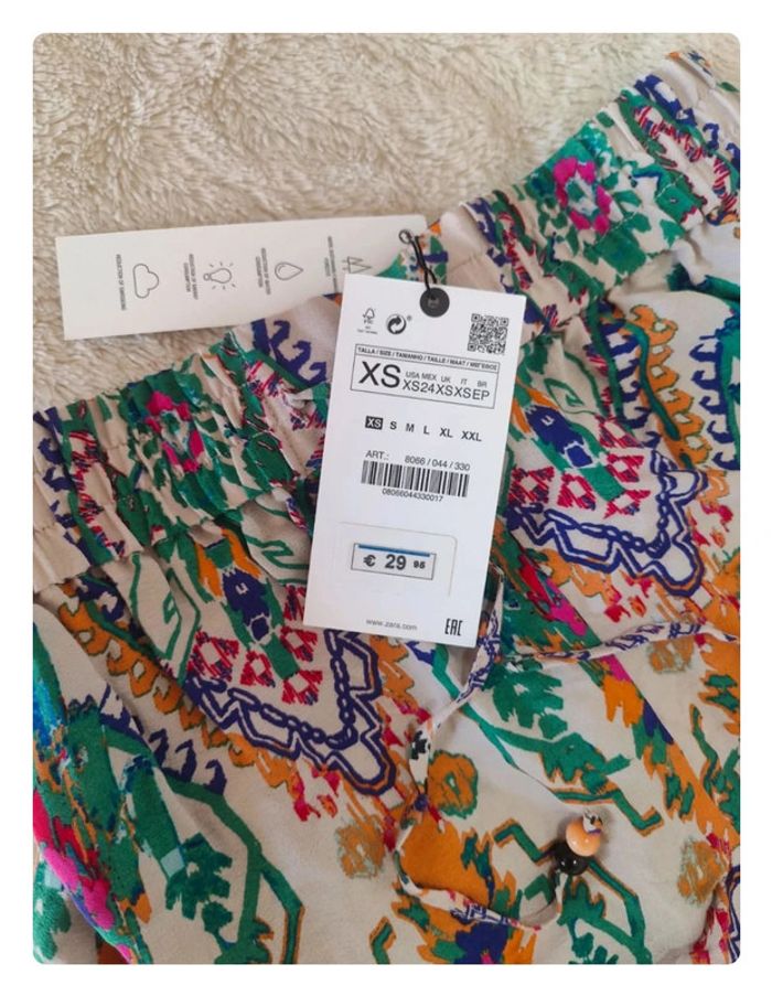 Short léger imprimé Zara neuf - 34 - photo numéro 5