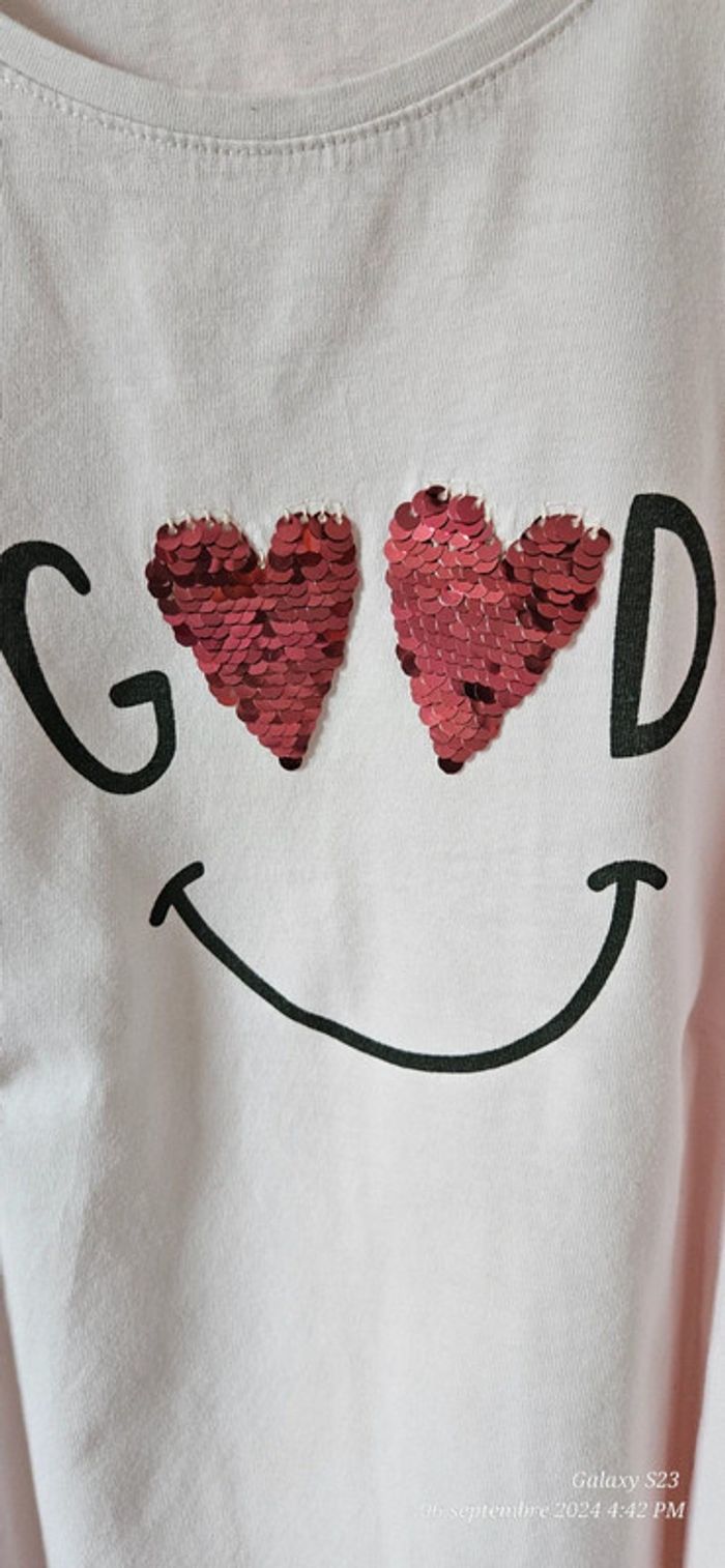 Tee-shirt manches longues sequins réversibles 8A tao - photo numéro 4