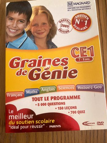 PC Graines de Génie CE1 Soutien scolaire