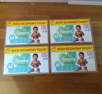 4 maxis economy packs Pampers harmonie taille 4