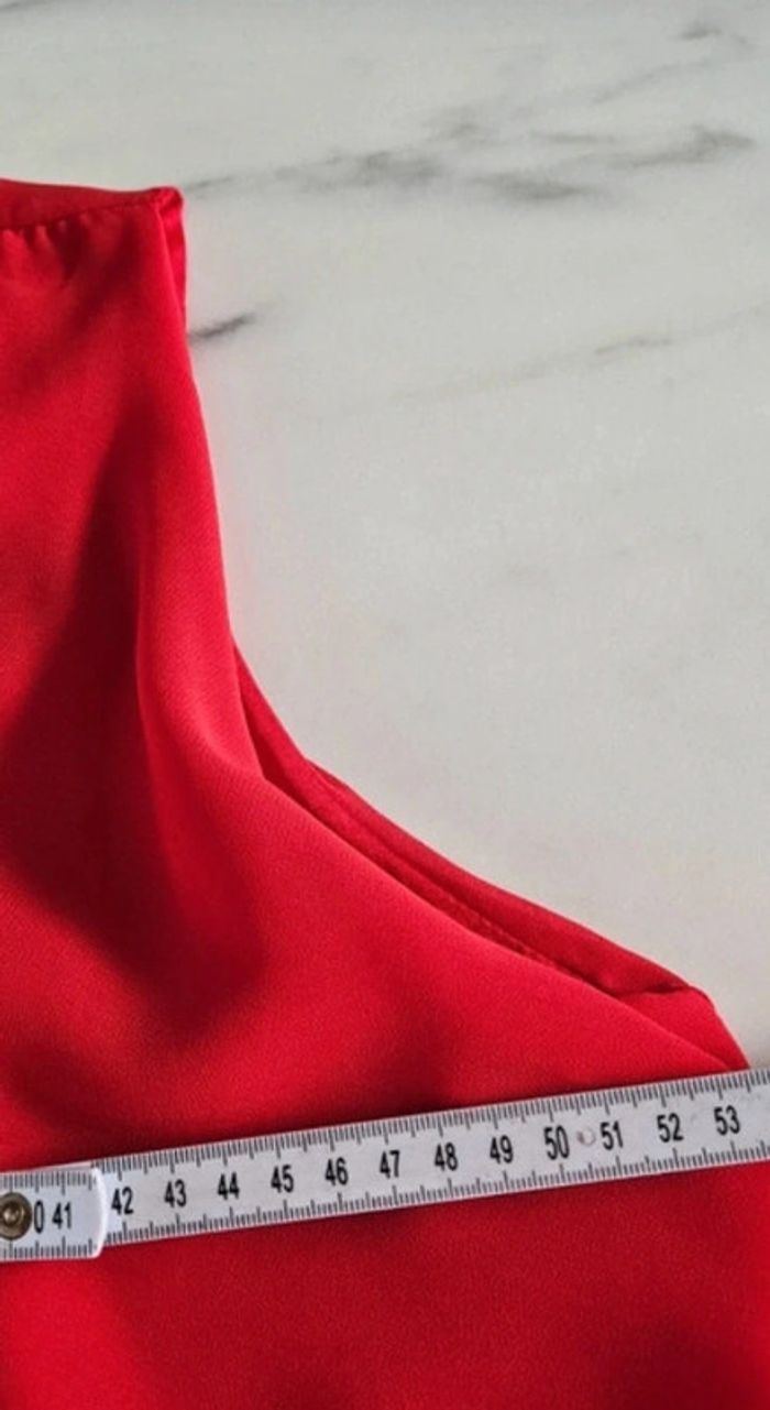 Robe tunique en voile rouge taille XL - photo numéro 8