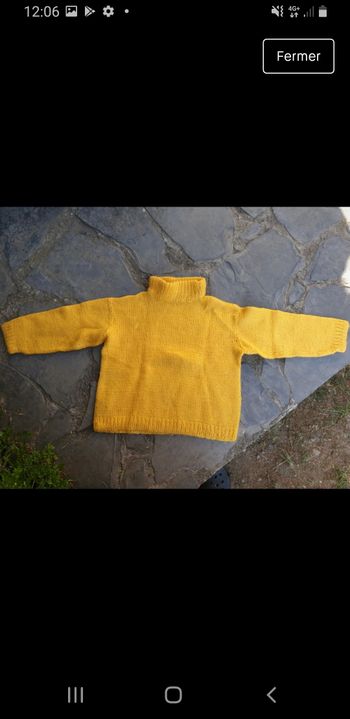 Sublime pull fait main mixte 12a