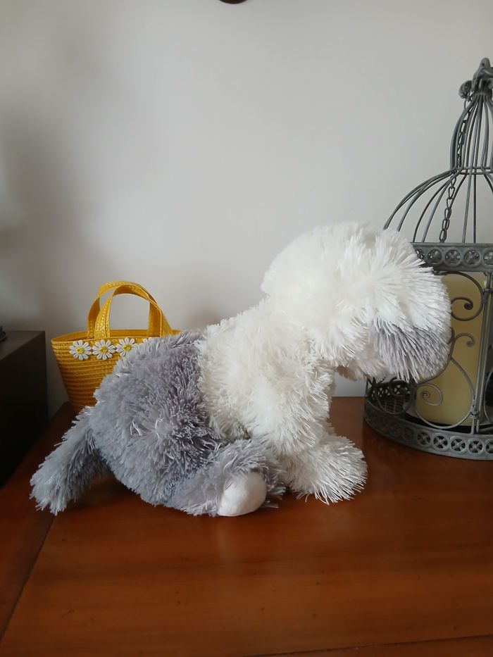 Lascar: Peluche-doudou Chiot blanc & gris *26 c - photo numéro 6