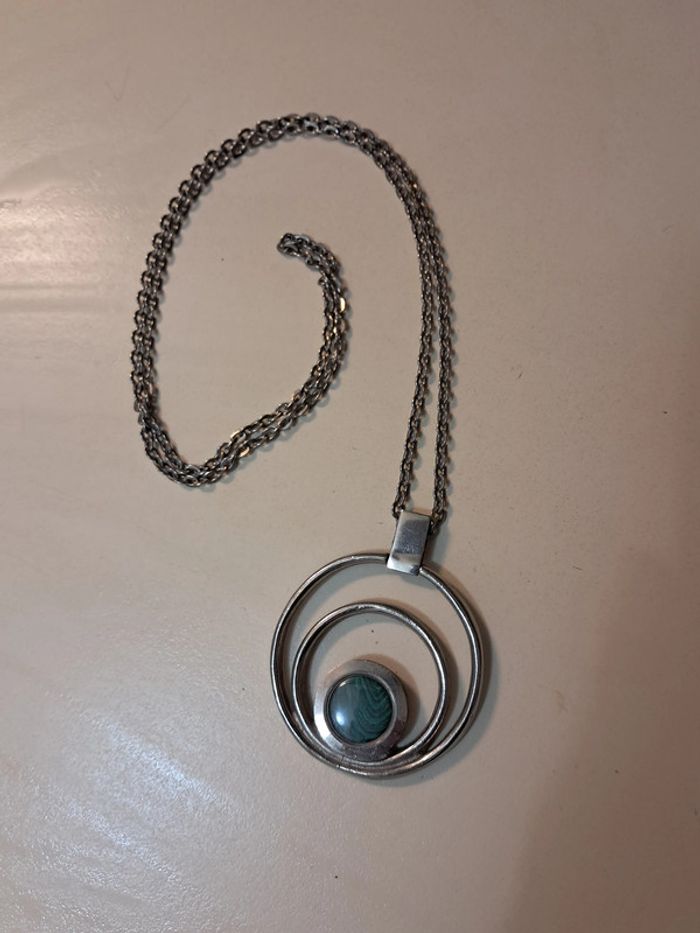 Collier long et pendentif up cyclé